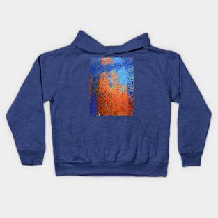 Blue and orange vector design Kids Hoodie